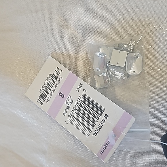 Inc  Neckless Line Silver Evening Short Dress - Picture 6 of 8